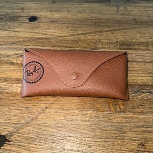 Ray-Ban Brown Leather Glasses Case